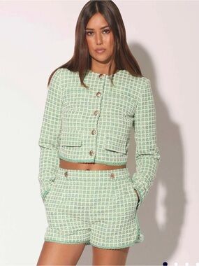 NWT Walter Baker Harmony Jacket in Valley Green Tweed. Sz. XL $298 MSRP